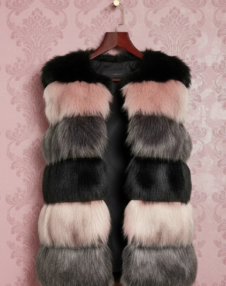 Vintage faux fur vest