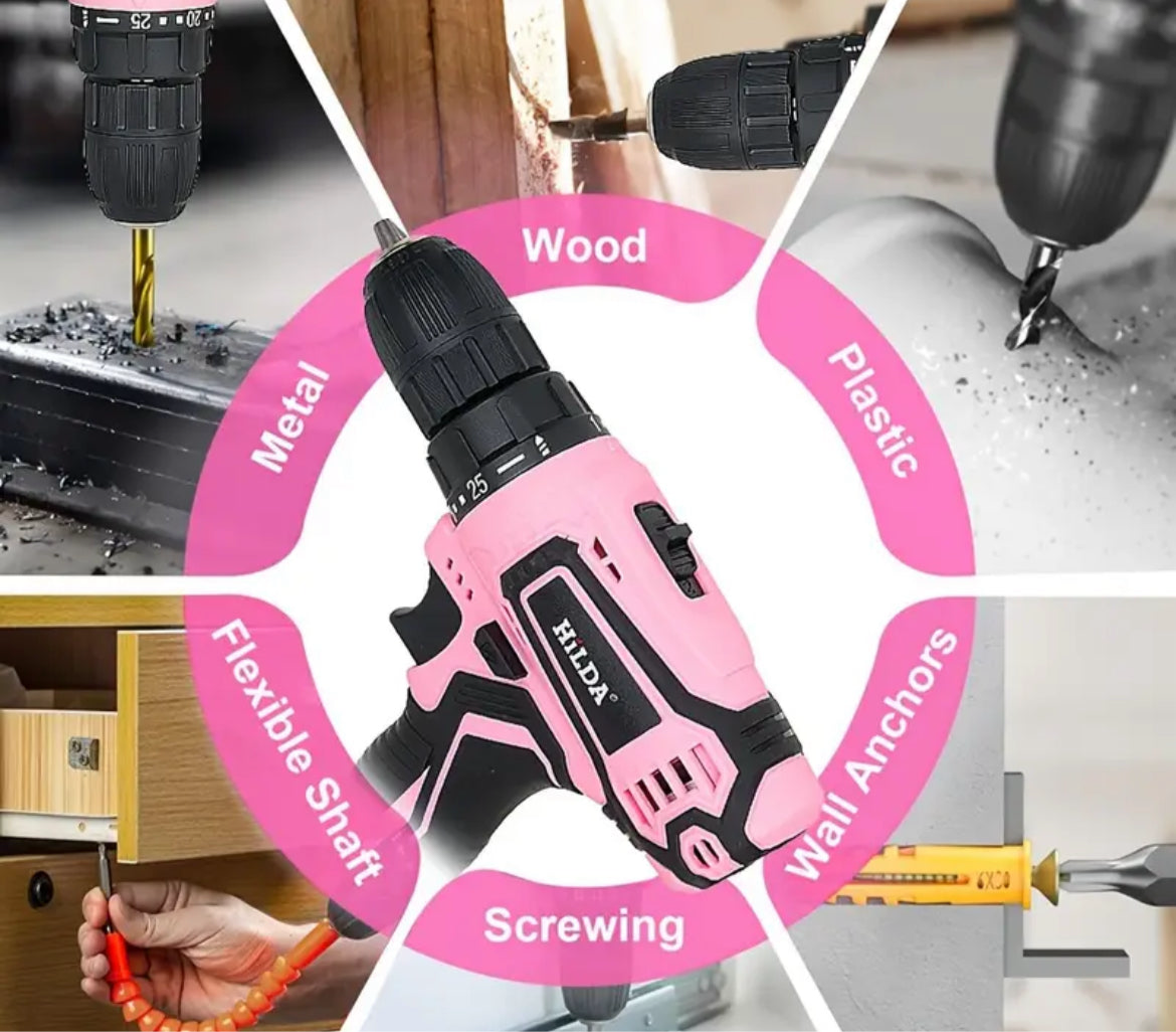 Pink power drill