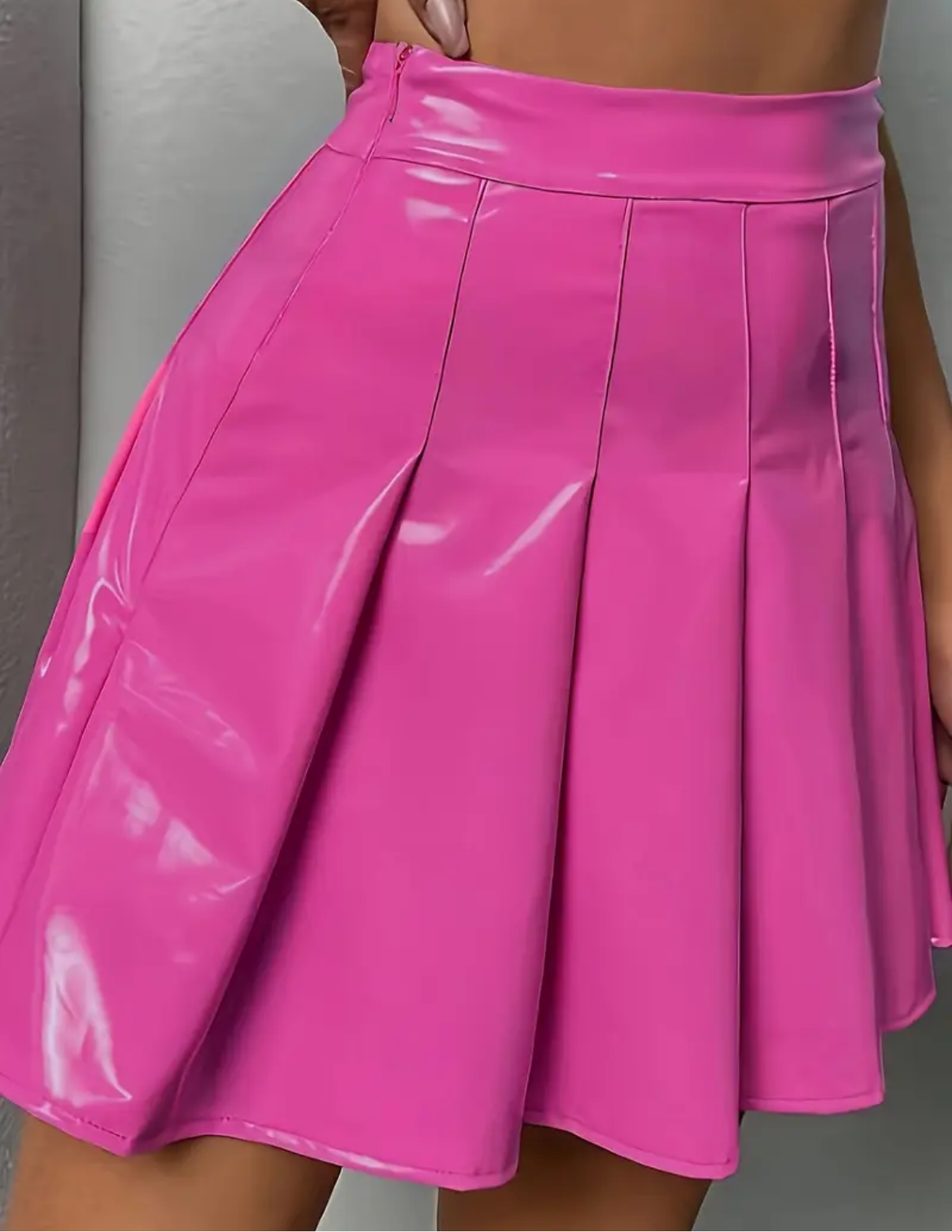Hot girl leather skirt