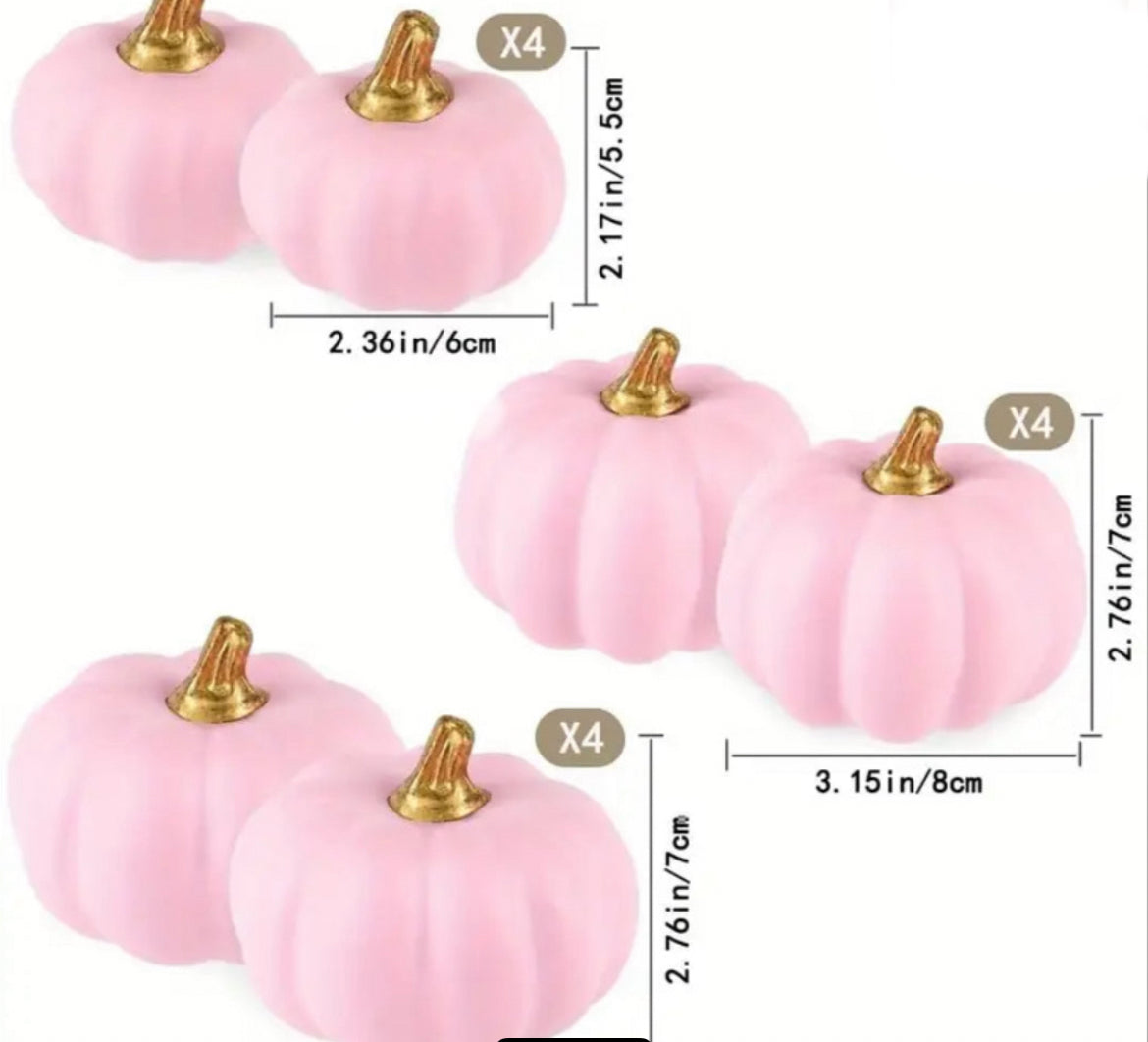 Decorative pink pumpkins