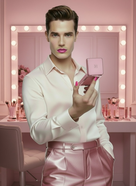 Hot pink party lipstick