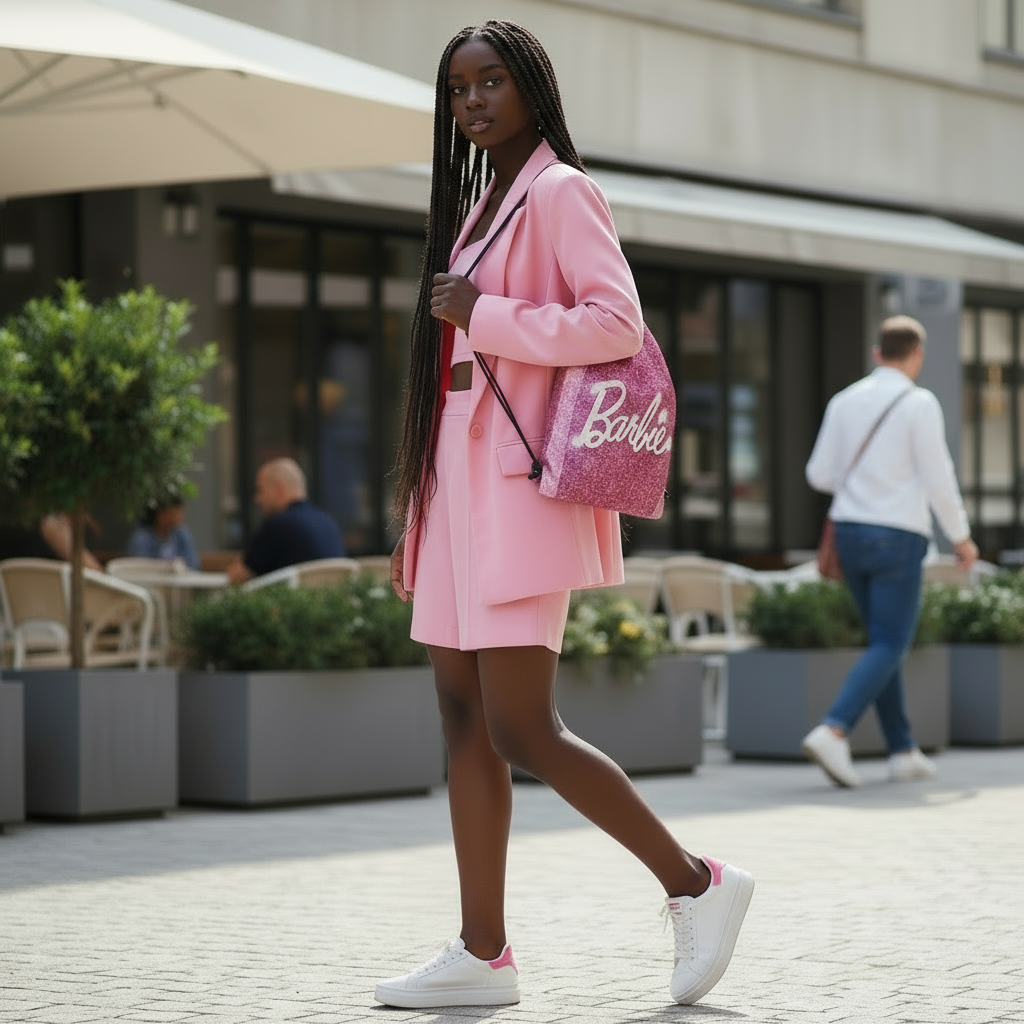 Pink Barbie Girl Backpack