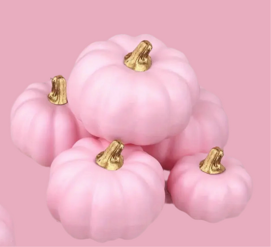 Decorative pink pumpkins