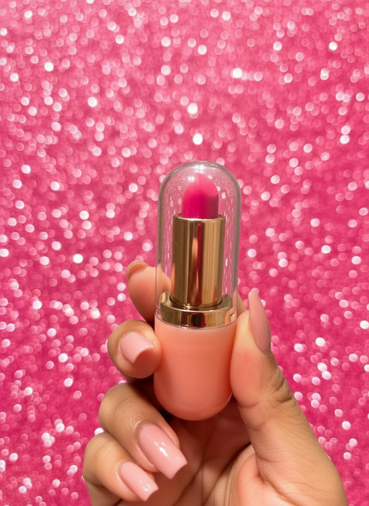 Hot pink party lipstick