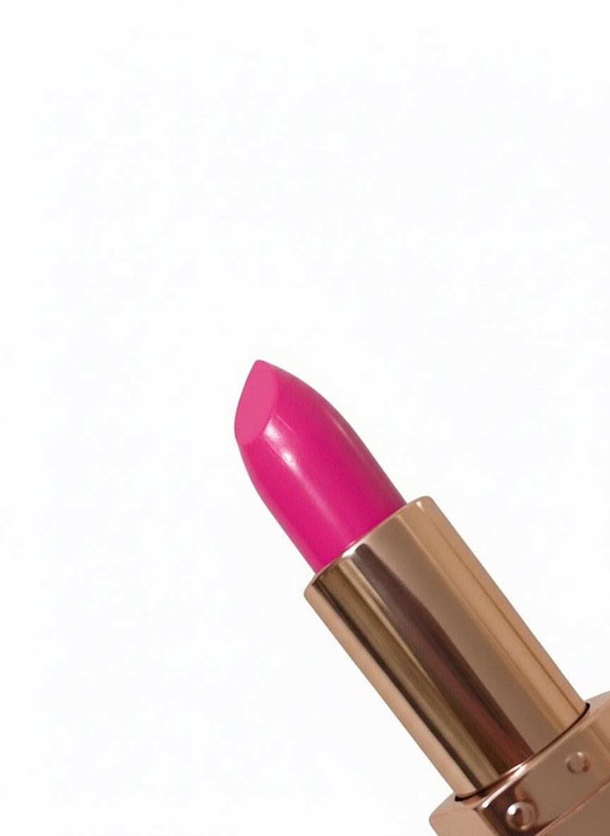 Hot pink party lipstick
