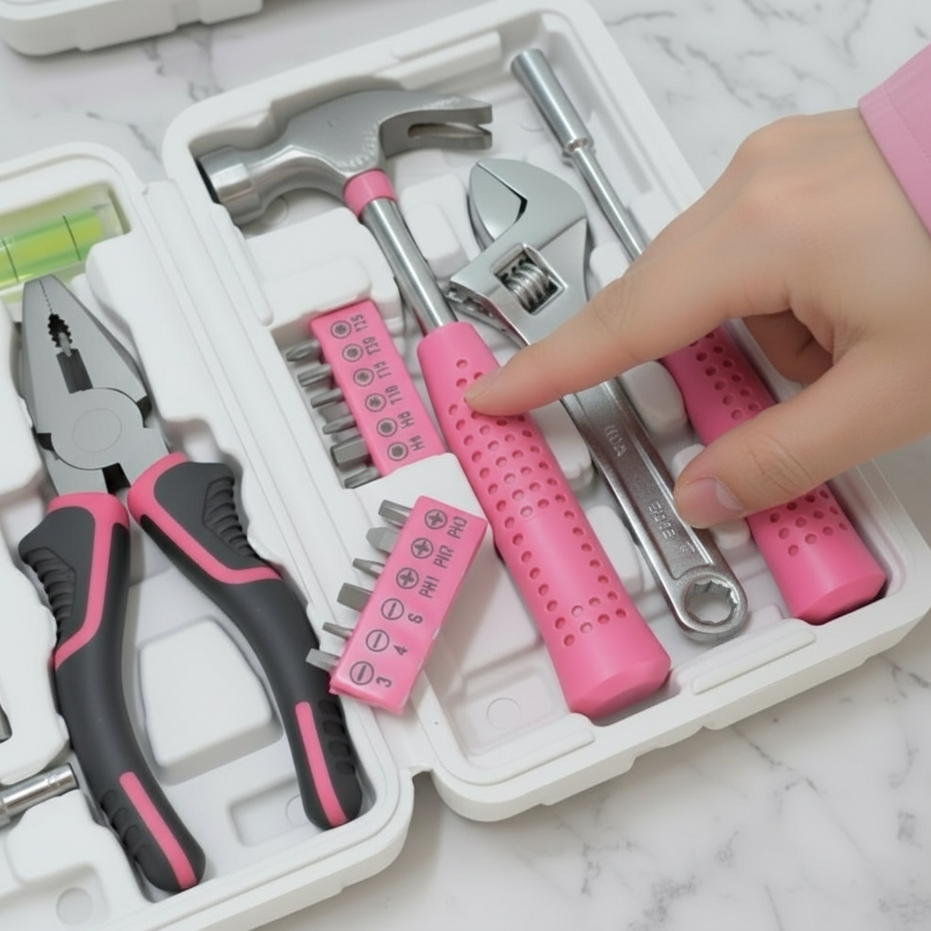 Pink tool set