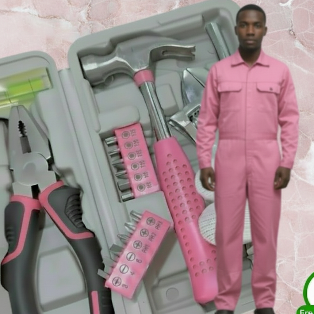 Pink tool set