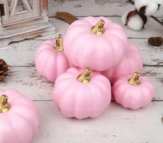 Decorative pink pumpkins