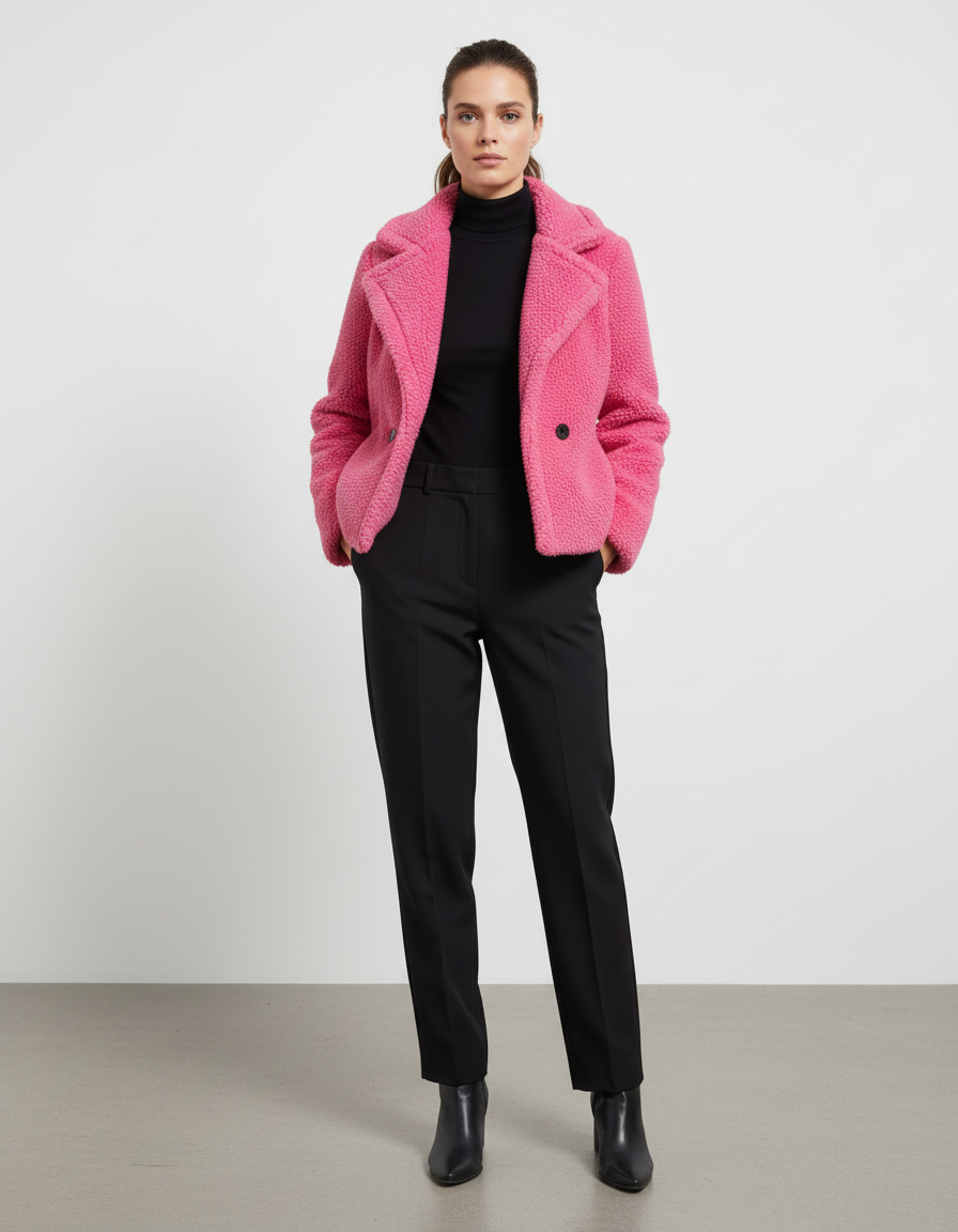 Pink faux sherpa jacket vintage