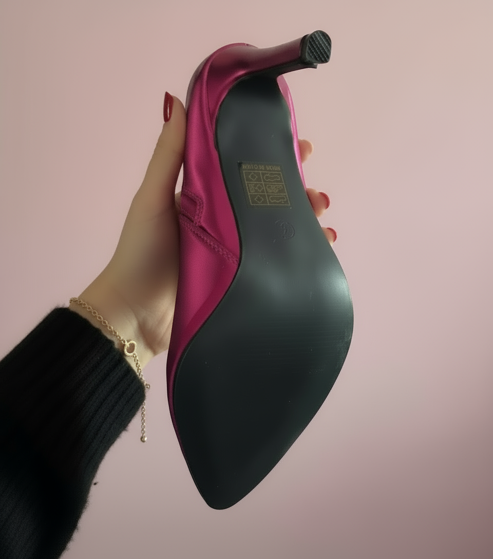 Glam Hot pink knee-high boots