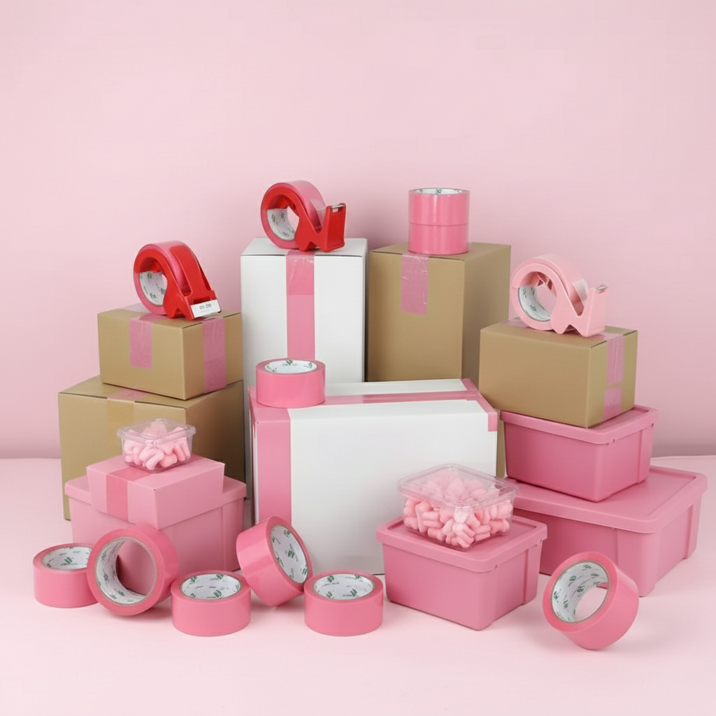 Pink packaging Tape
